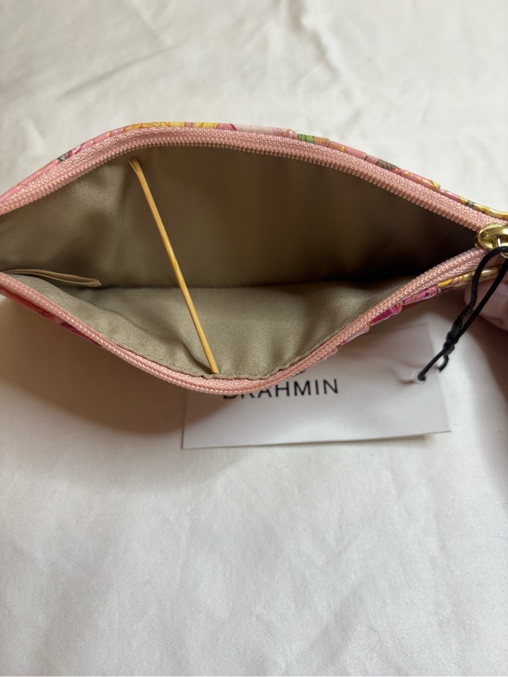 Brahmin Perennial  Floral Leather Card Wallet - Picture 5 of 5
